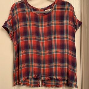 Cloth & Stone plaid blouse